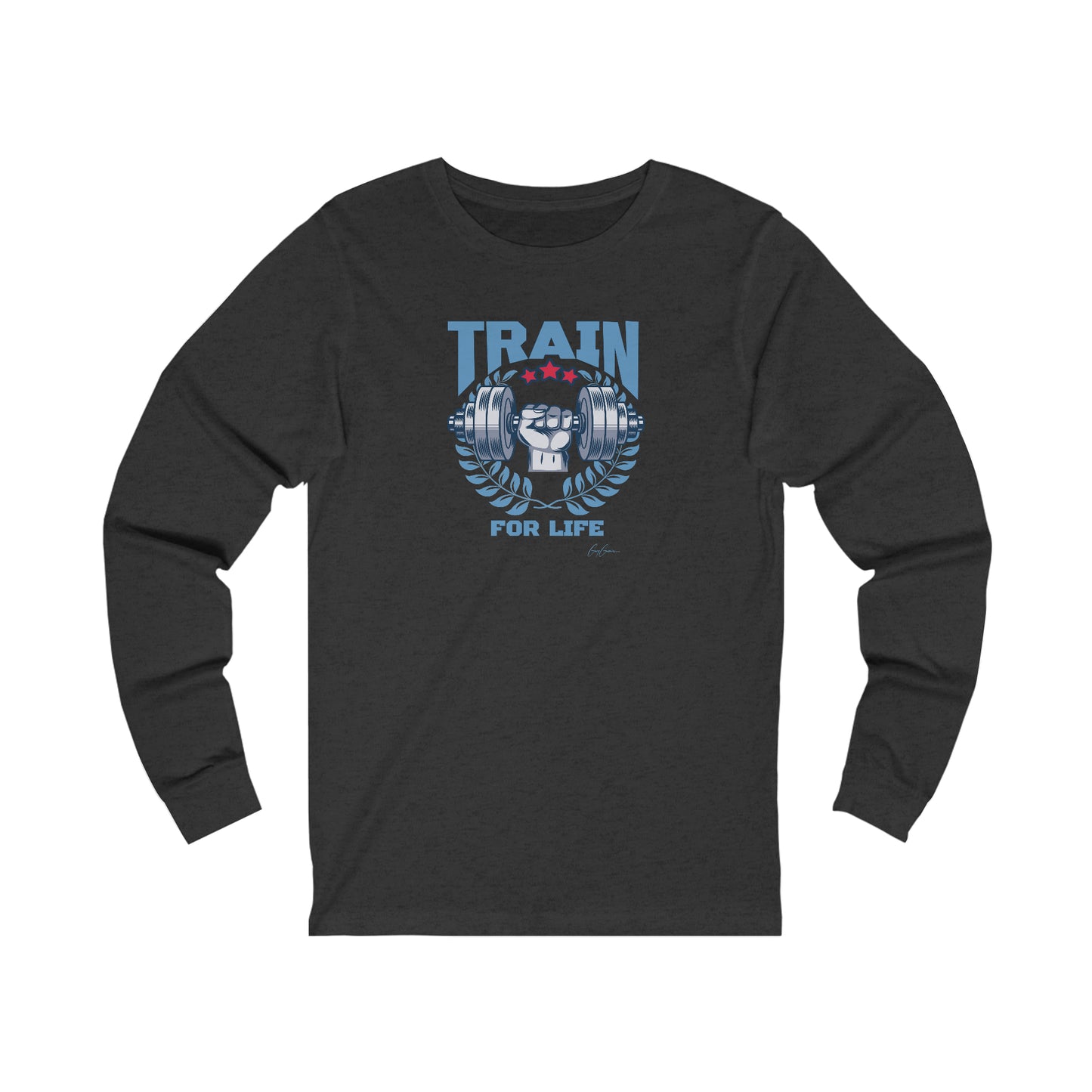 Train for Life Unisex Jersey Long Sleeve Motivational Tee Shirt