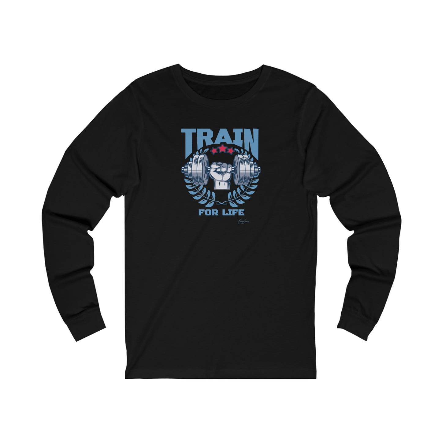 Train for Life Unisex Jersey Long Sleeve Motivational Tee Shirt