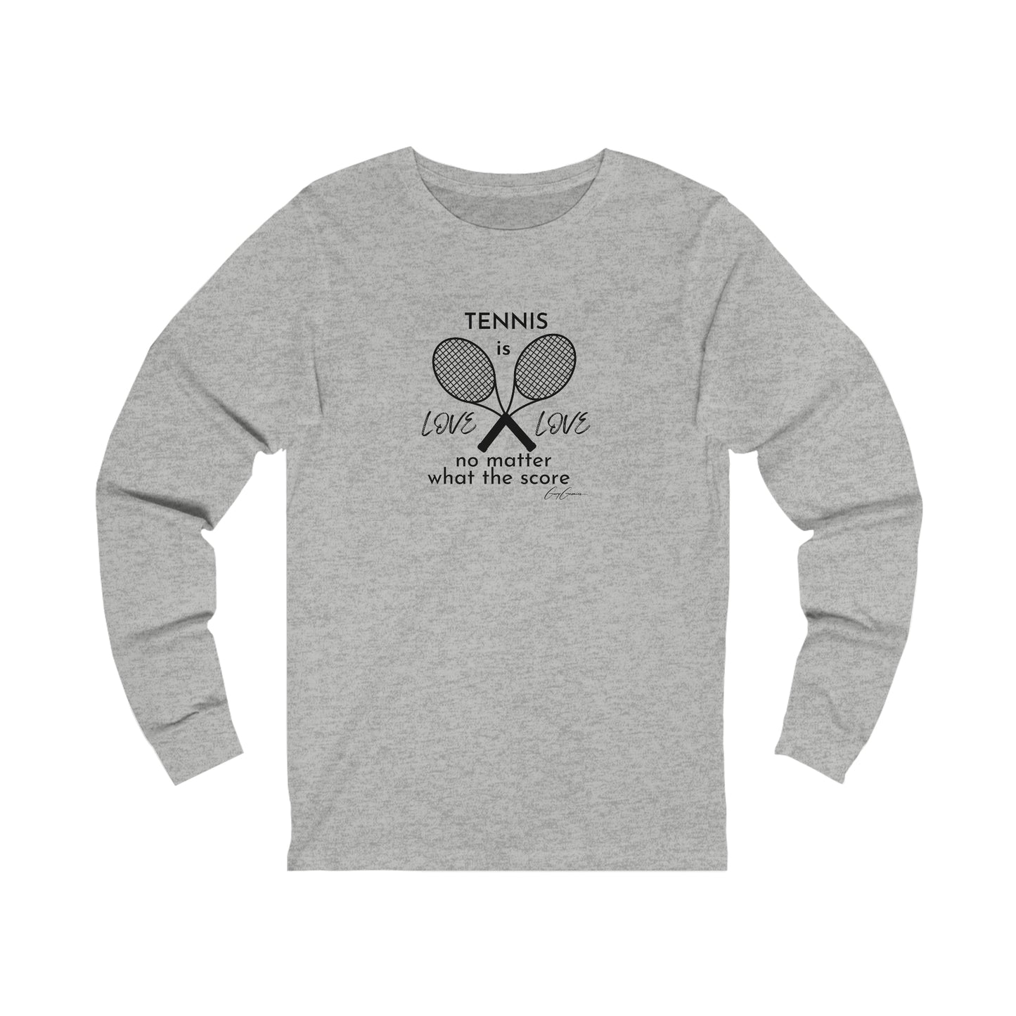 Tennis is Love Love Unisex Long Sleeve Tee | Tennis T-Shirt