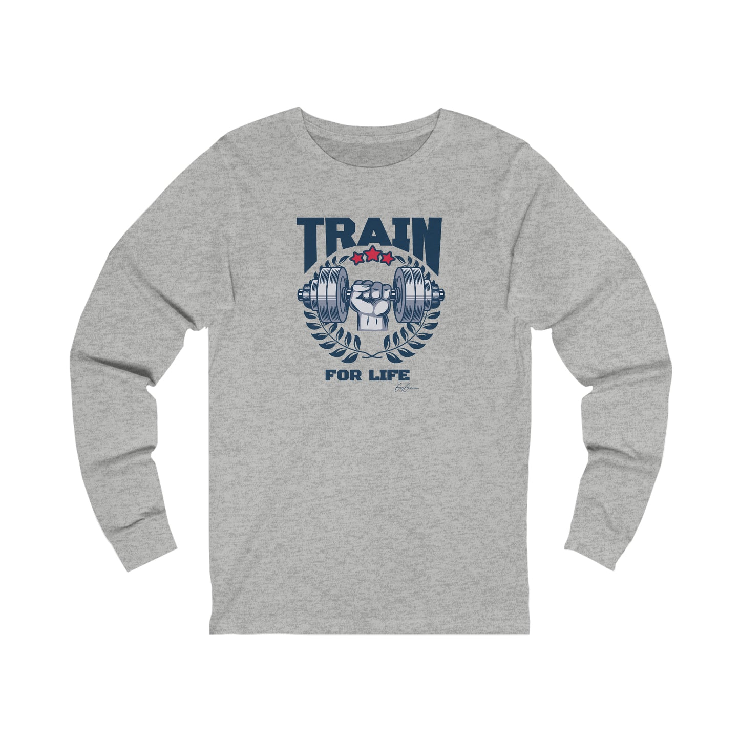 Train for Life Unisex Jersey Long Sleeve Motivational Tee Shirt