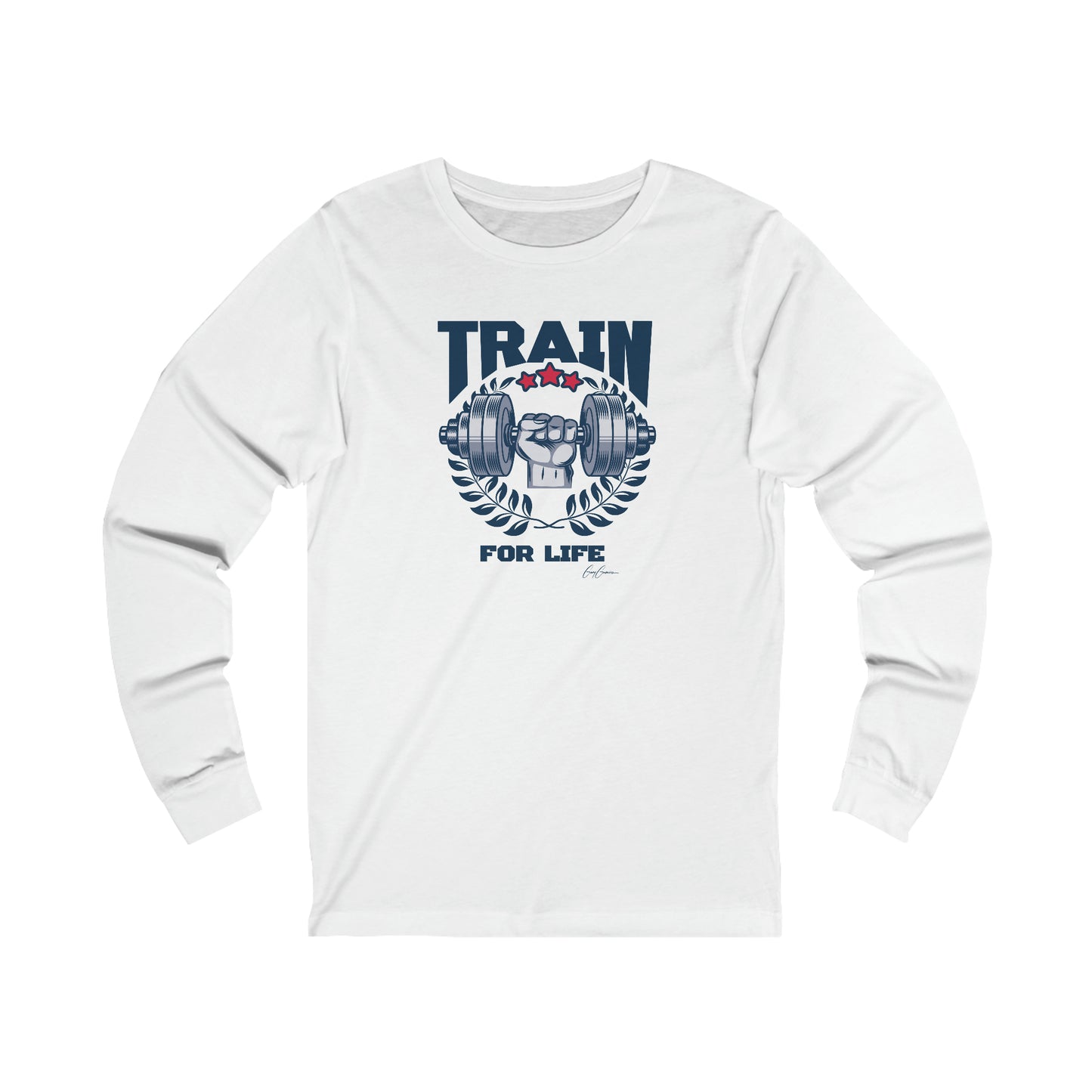 Train for Life Unisex Jersey Long Sleeve Motivational Tee Shirt