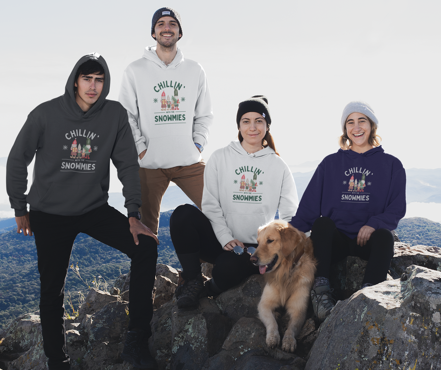 Chillin' With The Snowmies Holiday Sweatshirt Hoodie