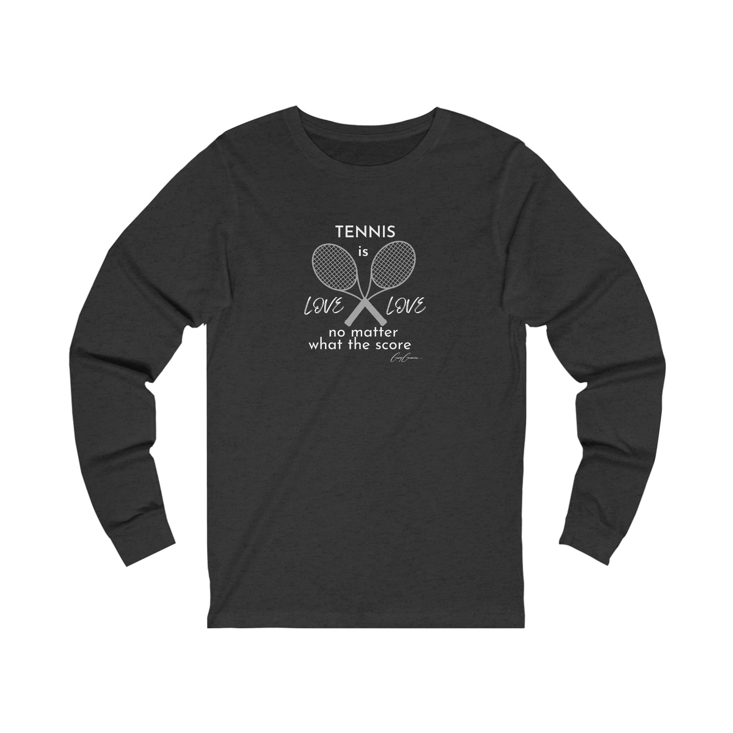 Tennis is Love Love Unisex Long Sleeve Tee | Tennis T-Shirt