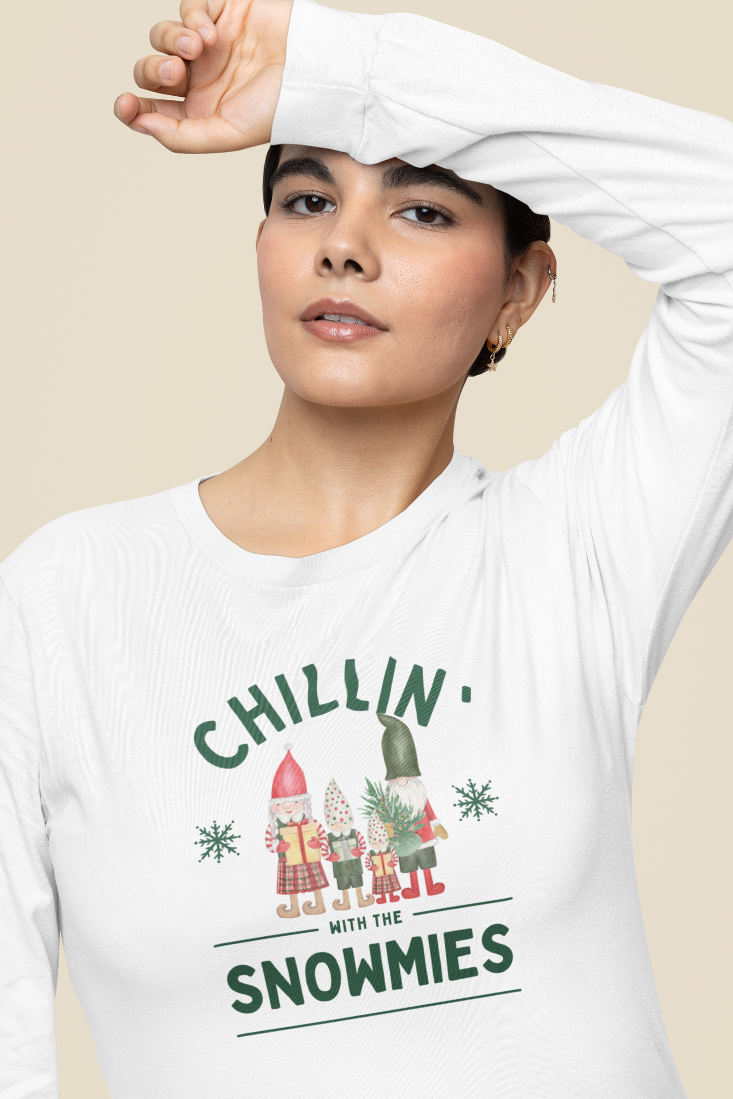 Chillin' With The Snowmies Holiday Long Sleeve Tee