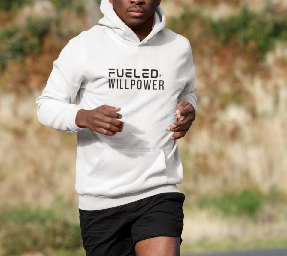 Fueled By Willpower Custom Hoodie Sweatshirt | Motivational Hoodie Sweatshirt