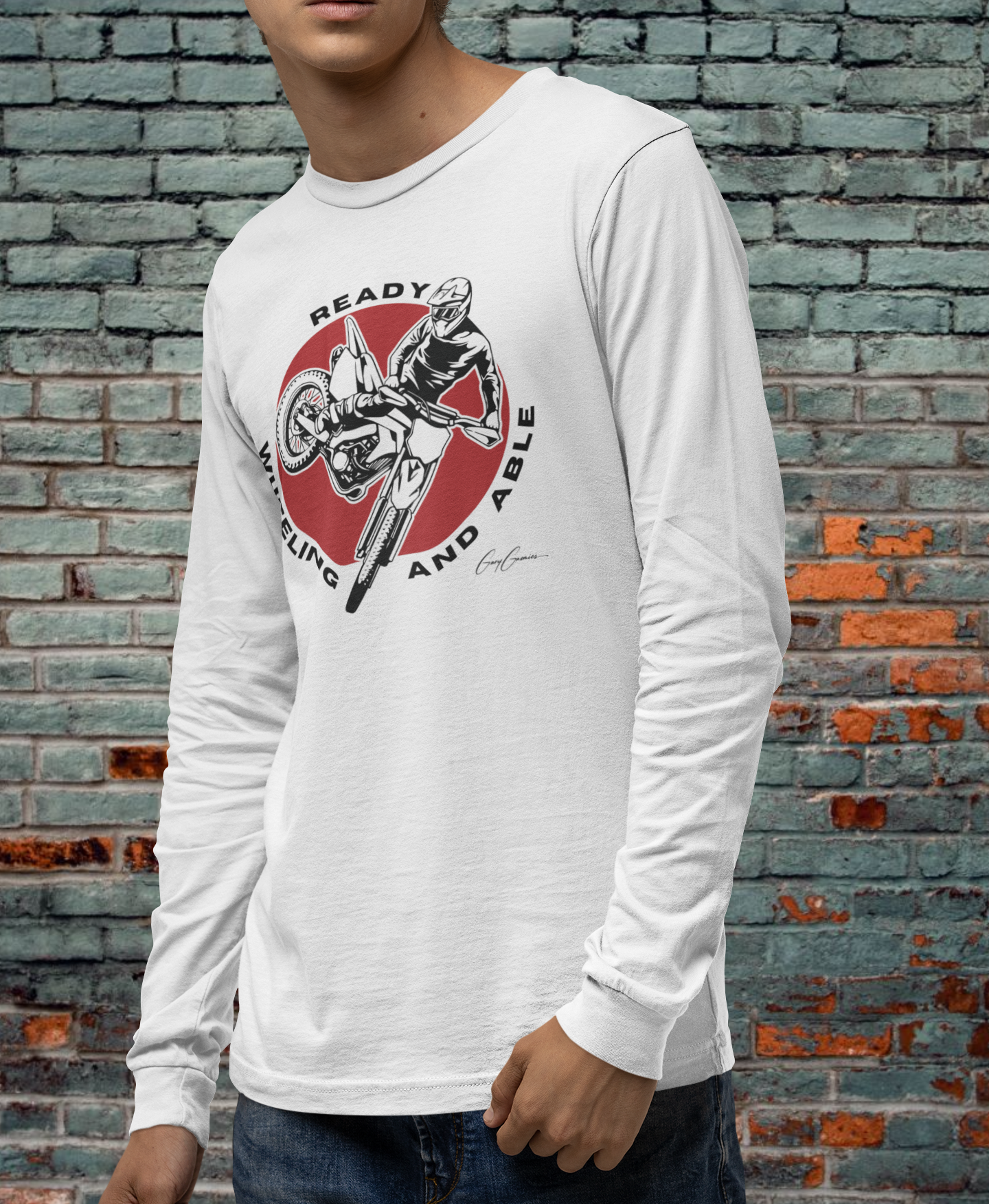 Ready Wheeling Able Motorcross Long Sleeve T-Shirt | Motocross T Shirts