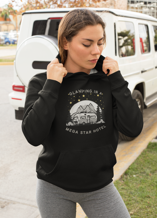 Glamping In A Mega Star Hotel Camping Sweatshirt Hoodie