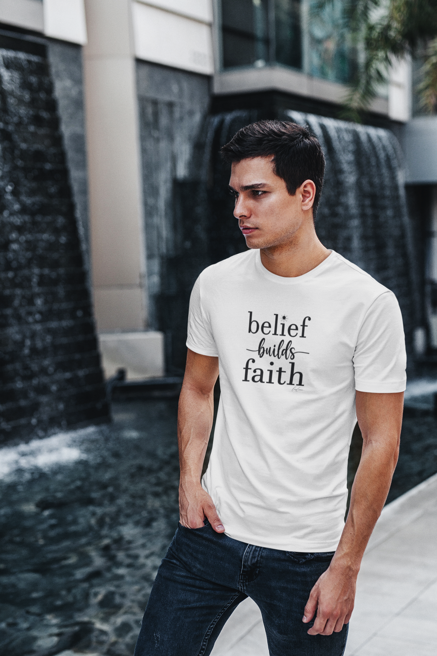 Belief Builds Faith Unisex Custom Tee Shirt, Faith Tee Shirt, Inspirational Tee Shirts, Custom Tee Shirts