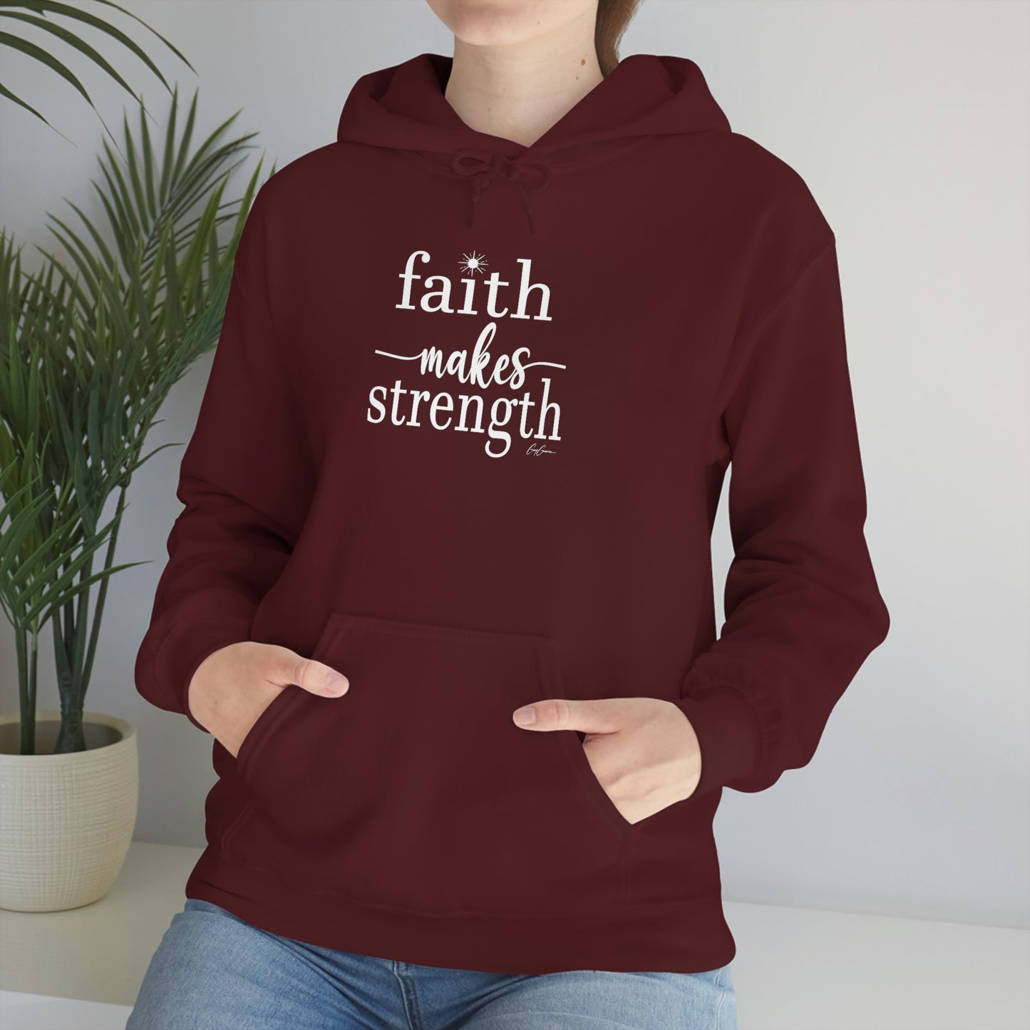 Faith Makes Strength Hoodie Sweatshirt, Faith Hoodies, Trendy Hoodies