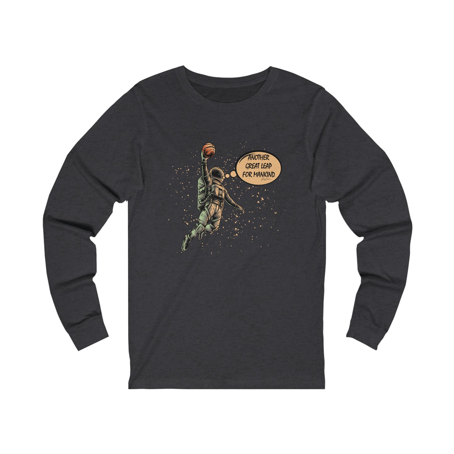 Another Great Leap for Mankind Basketball Long Sleeve Custom Tee Shirts, Cool T-